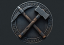 Dwarven Pickaxe and Hammer Icon